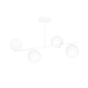 Lampa sufitowa Emibig Bior 4 biała z białym kloszem 4×E14