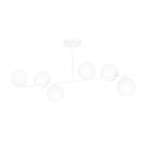 Lampa sufitowa Emibig Bior 6 biała z białym kloszem 6×E14