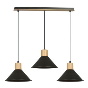 Lampa wisząca Emibig Rowen 3 czarna 3×E27