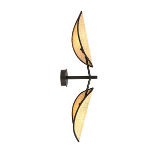 Kinkiety Vene K2 Black/Rattan Emibig