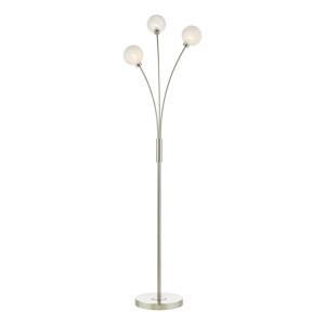 Lampa Podłogowa Avari 3 Light Floor Lamp Satin Nickel Frosted Glass