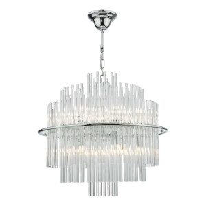 Żyrandol Lukas 13 Light Pendant Polished Chrome Glass