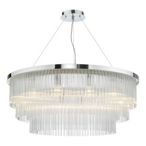 Żyrandol Alpheios 12 Light Chandelier Polished Chrome Glass