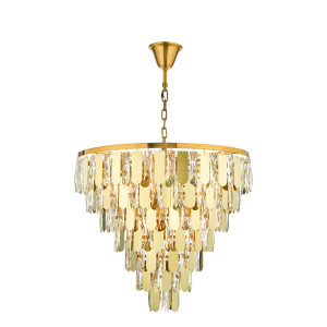 Żyrandol Amira 12 Light Chandelier Polished Gold Crystal