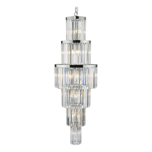 Żyrandol Angel 28 Light Chandelier Crystal Polished Chrome