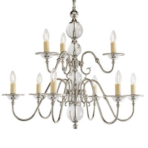 Lampa wisząca Interiors CA20P9N Stal/Szkło Kryształowe