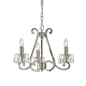 Lampa wisząca Interiors UL1P3N Stal/Kryształ