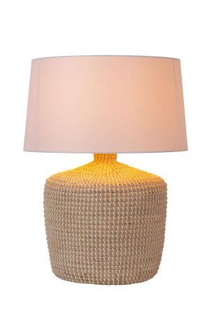 Lampa stołowa Ambala drewno jasne i ciemne, biały E27 10551/81/73 - Lucide