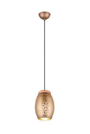 Lampa wisząca Bidar brązowy i odcienie brązu E27 R31571065 - RL