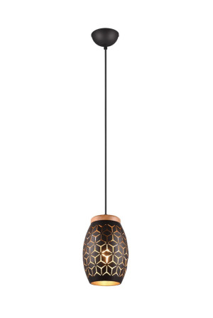 Lampa wisząca Bidar czarny, złoty i odcienie złota E27 R31571080 - RL