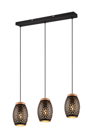 Lampa wisząca Bidar czarny, złoty i odcienie złota E27 R31573080 - RL