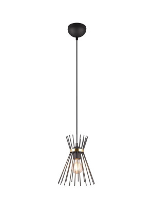 Lampa wisząca Rod czarny, złoty i odcienie złota E27 R31531080 - RL