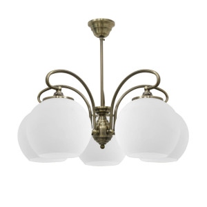 Orbit lampa wisząca 5x60w e27 patynowa miedź