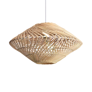 Lampa Wisząca Boho z Rattanu Abruzzo Giorgia 50cm E27