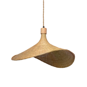 Lampa Wisząca Boho Kapelusz z Bambusa Abruzzo Isabella 40cm E27