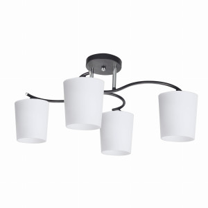 Lampa sufitowa Candellux Esnyr chrom z białym kloszem 4×E27