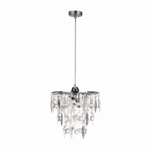 Lampa wisząca Candellux Armo chromowa z koralikowym abażurem 1×E27