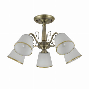 Lampa sufitowa Candellux Losanna patynowa z kloszem szklanym E27