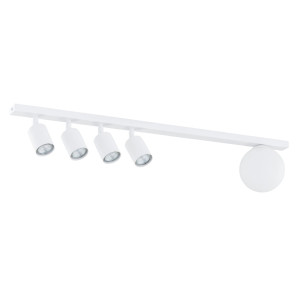 Lampa sufitowa Emibig Baster 5 czarna z białym kloszem 3×GU10 2×E14
