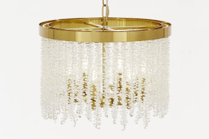 NOWOCZESNY ŻYRANDOL KRYSZTAŁOWY MOSIĘŻNY BALMENA D40