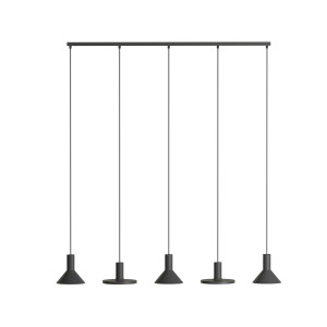 Lampa wisząca HERMANOS V 5xGU10 czarna 10906 Nowodvorski