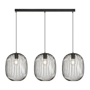 Lampa wisząca Emibig Onyx 3 czarna 3×E27