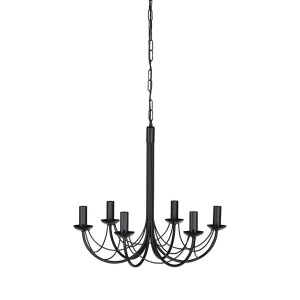 Lampa wisząca PERSEO K-3520 Czarny 6 źr., E14, 10W LED - Kaja