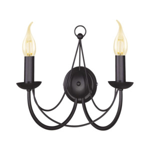 Kinkiet PERSEO K-3527 Czarny 2 źr., E14, 10W LED - Kaja