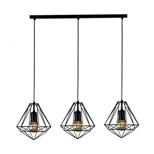 Lampa wisząca MARKO K-4004 Czarny 3 źr., E27, 15W LED - Kaja