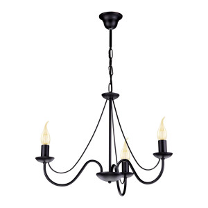 Lampa wisząca BARTEZ K-3990 Czarny 3 źr., E14, 10W LED - Kaja