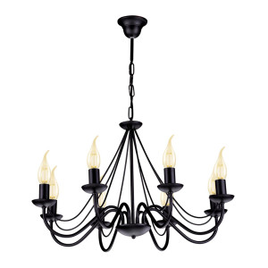 Lampa wisząca BARTEZ K-3992 Czarny 8 źr., E14, 10W LED - Kaja