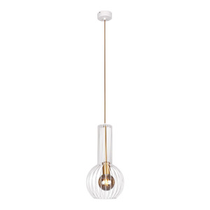 Lampa wisząca ARVI WHITE K-4525 Biały, złoty 1 źr., E27, 15W LED - Kaja