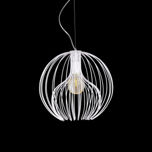 Lampa wisząca TORI K-3405 BIAŁY Biały 1 źr., E27, 15W LED - Kaja