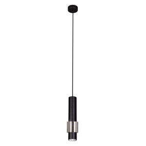 Lampa wisząca NIKOS K-4713 Chrom, czarny 1 źr., GU10, 10W LED - Kaja