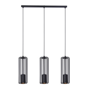Lampa wisząca FALCON K-4931 Czarny 3 źr., GU10, 10W LED - Kaja