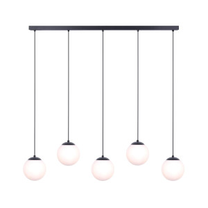 Lampa wisząca CAMINA K-4747 Czarny, biały matowy 5 źr., E27, 15W LED - Kaja