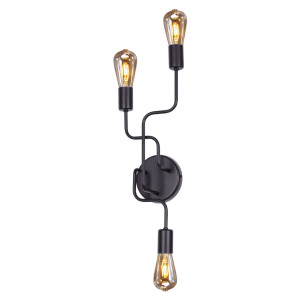 Kinkiet SKADI K-3896 Czarny 3 źr., E27, 15W LED - Kaja
