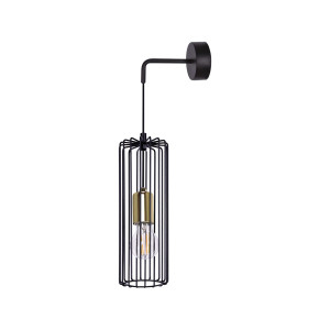 Kinkiet GABIA K-4939 Czarny, złoty 1 źr., E27, 15W LED - Kaja