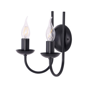 Kinkiet HARIS K-4973 Czarny 2 źr., E14, 10W LED - Kaja