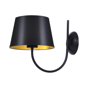 Kinkiet SASTO K-4337 Czarny, złoty 1 źr., E27, 15W LED - Kaja