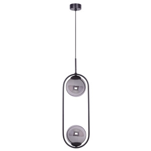 Lampa wisząca DAVOS K-5111 Grafitowy, czarny 2 źr., E14, 10W LED - Kaja