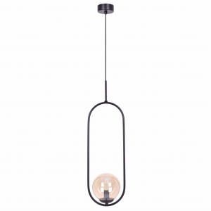 Lampa wisząca VENTA K-5120 Bursztynowy, czarny 1 źr., E14, 10W LED - Kaja
