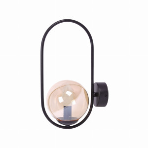 Kinkiet VENTA K-5125 Bursztynowy, czarny 1 źr., E14, 10W LED - Kaja