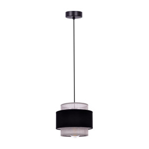 Lampa wisząca ETELA K-5170 Czarny, szary 1 źr., E27, 15W LED - Kaja