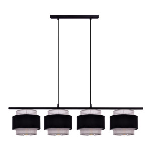 Lampa wisząca ETELA K-5173 Czarny, szary 4 źr., E27, 15W LED - Kaja