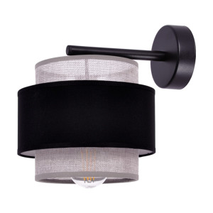 Kinkiet ETELA K-5174 Czarny, szary 1 źr., E27, 15W LED - Kaja