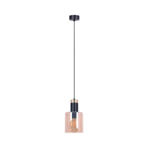 Lampa wisząca ALTO K-5255 Czarny, złoty, bursztyn 1 źr., E27, 15W LED - Kaja