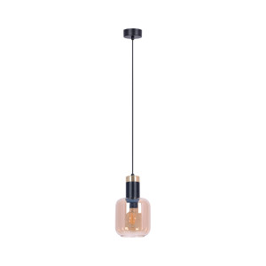 Lampa wisząca DOKA K-5265 Czarny, złoty, bursztyn 1 źr., E27, 15W LED - Kaja