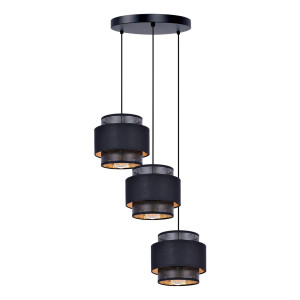 Lampa wisząca AMOS K-5282 Czarny, złoty 3 źr., E27, 15W LED - Kaja