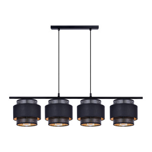 Lampa wisząca AMOS K-5283 Czarny, złoty 4 źr., E27, 15W LED - Kaja